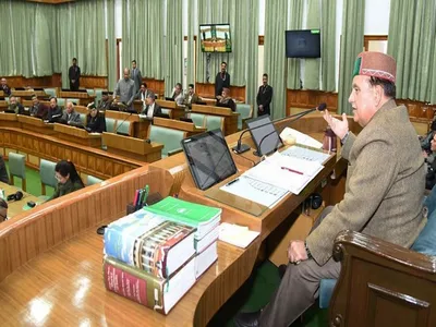 himachal speaker suspends 15 bjp legislators  including leader of opposition