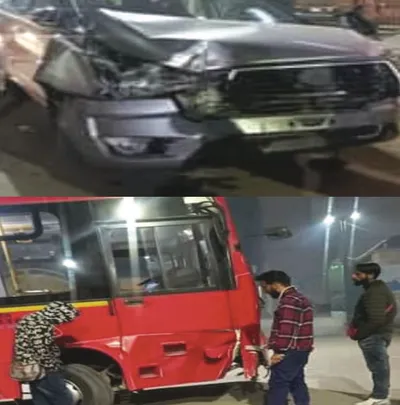 2 vehicles damaged in road accident at chanapora