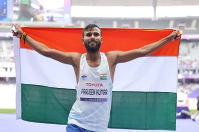 sensational praveen kumar strikes gold in t64 high jump