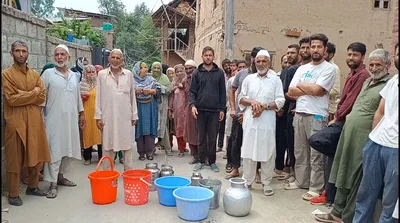 residents hold protest over potable water supply in marhama
