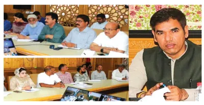 div com reviews progress of comprehensive sewage scheme for greater srinagar