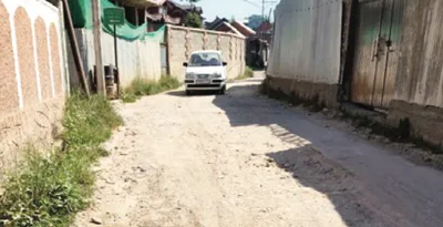 dilapidated road pesters residents of shah e hamdan colony