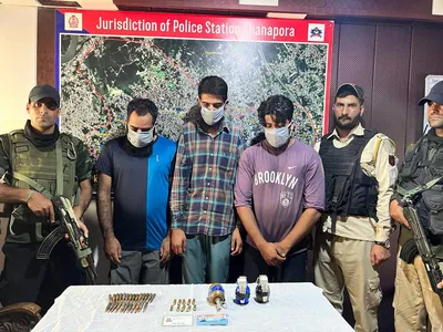 three terrorist associates arrested in srinagar  police