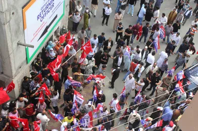 in pictures  victory signs everywhere as politicians from different parties file their nominations