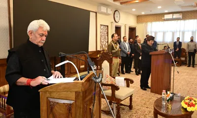 mubarak gul takes oath as protem speaker of j k assembly