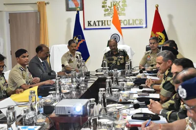 senior bsf officials  top police officials from j k  punjab hold meet in kathua