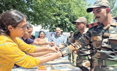 cuk celebrates raksha bandhan with soldiers