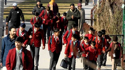 in pictures  kashmir schools spring back to life after winter vacations
