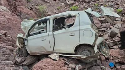 one dead  three injured after car plunges into gorge in j k s reasi