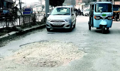 dilapidated roads take sheen off srinagar