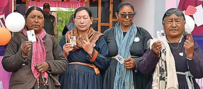 ladakh lok sabha election    unique polling booth established for 5 of a family in remote village near siachen