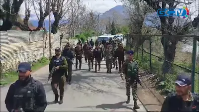 police  capfs conduct flag marches across kashmir to boost presence ahead of polls