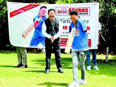 cricketing inspiration   para athlete amir hussain named brand ambassador for aryans group