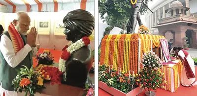 president murmu  pm modi pay tributes to tribal icon birsa munda