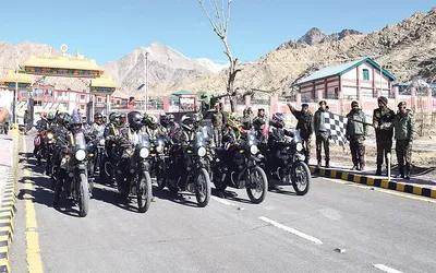 drass thunder motorcycle rally flagged off from udhampur