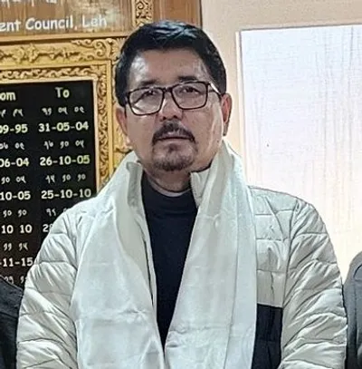 bjp candidate tashi gyalson files nomination papers for ladakh