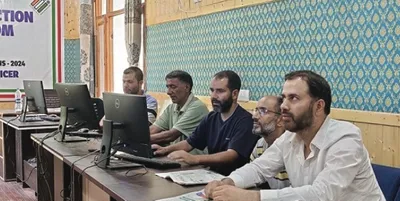 integrated election control room  mcmc  media centre set up in srinagar