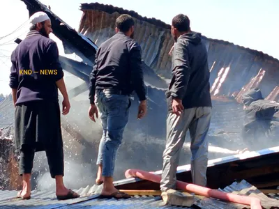 residential house  two structures damaged in fire mishap in sopore