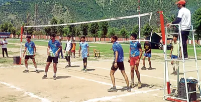 inter district volleyball tournament begins in ramban