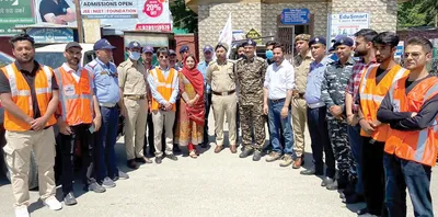traffic police hold road safety activities