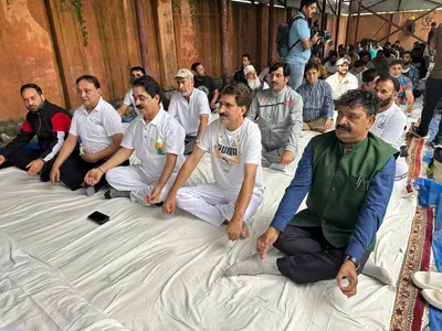 bjp kashmir celebrates yoga day