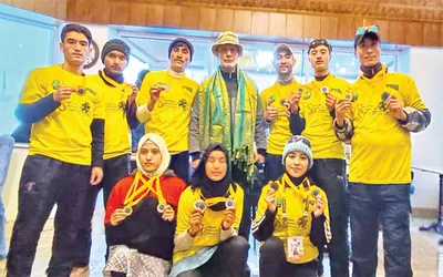 ladakh athletes shine bright at national snowshoe championship