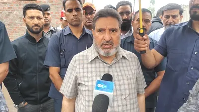 altaf bukhari congratulates nc candidate mushtaq guroo over his chanapora win