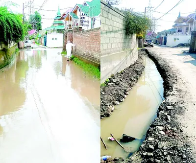 mount view colony inhabitants decry haphazard construction of drainage system