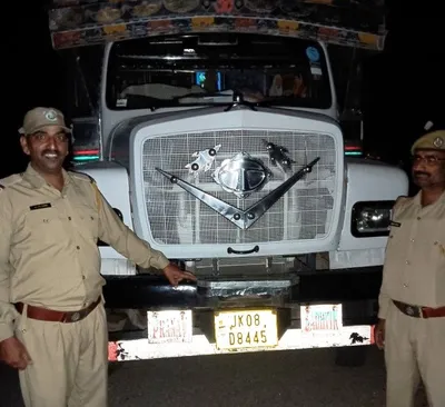 truck transporting firewood illegally seized in kathua