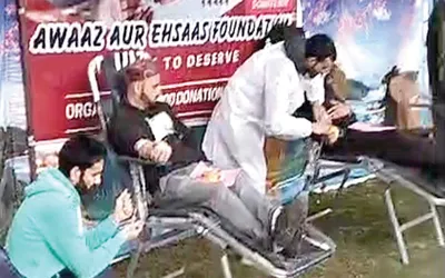 blood donation camp organised in ganderbal