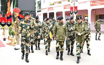 dg bsf reviews security situation on ib in jammu