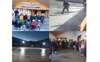 tourism deptt launches snow skating coaching course at sonamarg