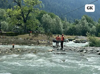 tourist slips into sindh nallah in kangan  rescue operation underway