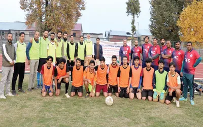 nit srinagar hosts friendly football match among staffers