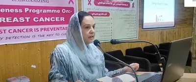 awareness programme on breast cancer organised at gghs kothi bagh