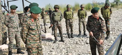 goc reviews operational preparedness in akhnoor sector