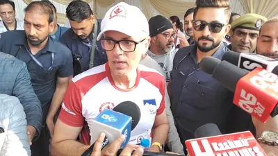 omar abdullah joins runners in kashmir marathon  thanks people for their participation