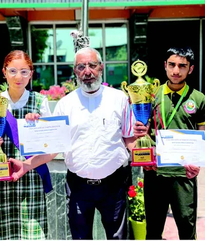 gvei students secure 1st position in competition