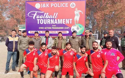 ganderbal police organise football tournament