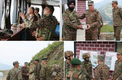 goc 15 corps visits tangdhar sector  reviews operational preparedness