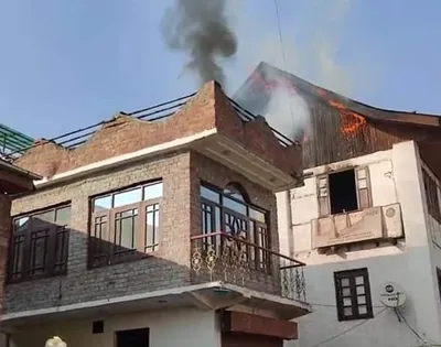 school among two structures partially damaged in kralkhud blaze