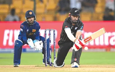 new zealand bolster chance of claiming semifinal spot by securing 5 wicket win over sri lanka