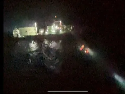 indian coast guard executes daring night time rescue