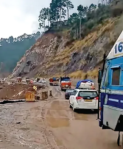 landslide disrupts traffic movement for 2 hours at kunfer tunnel
