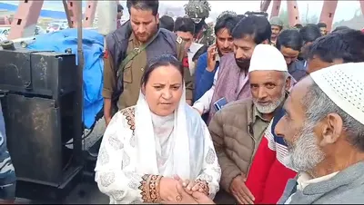 sakina itoo gets rousing welcome in kulgam  vows to resolve peoples  issues