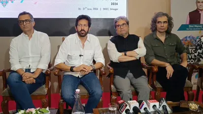 top bollywood filmmakers   imtiyaz ali  vishal bharadwaj and kabir khan address press conference in srinagar