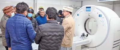 district hospital kargil   lg ladakh inaugurates state of the art ct scan machine