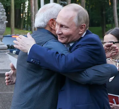 pm joins russian president vladimir putin in private engagement