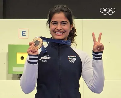 manu bhaker shoots for glory  1st indian woman to win olympic medal in shooting