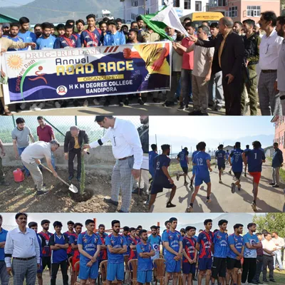 dc bandipora flags off annual road race